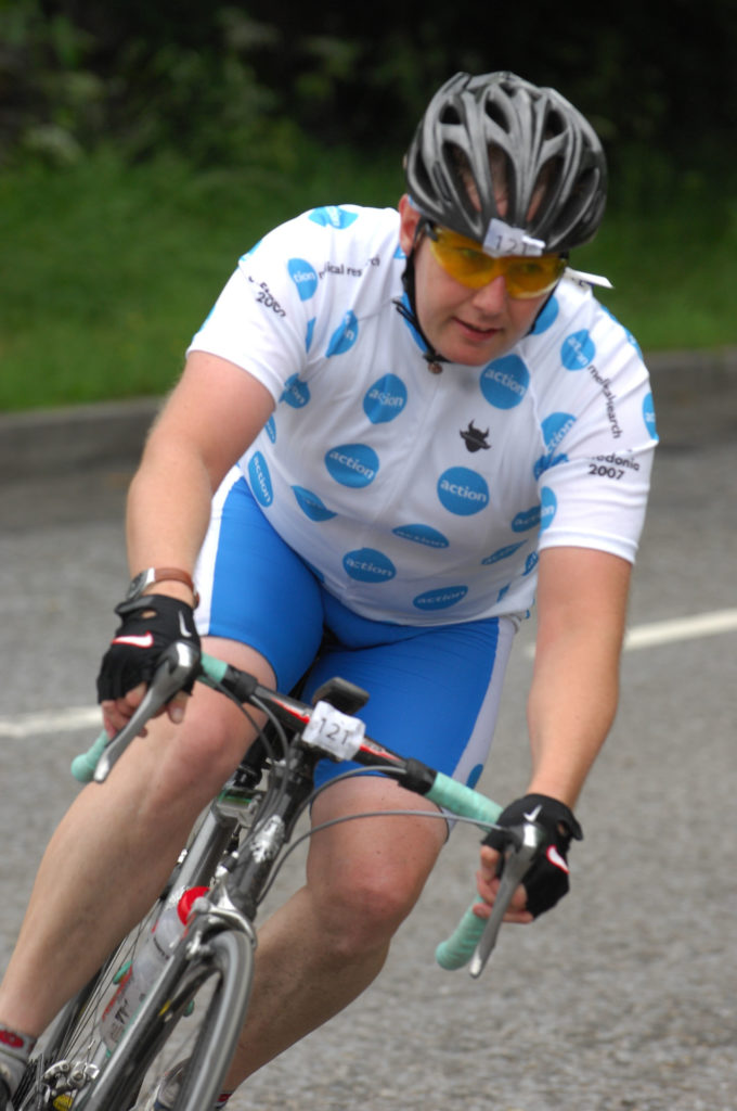 Grant Crawley cycling in the 2007 Etape Caledonia